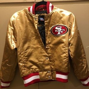 49ers Vintage Style Gold Jacket - Medium Youth